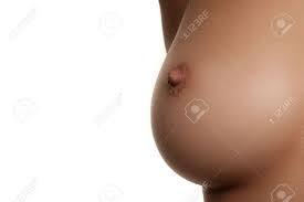 美しい若い会社裸女性の胸と乳首白で隔離されるプロファイル内のクローズ アップの写真素材・画像素材 Image 25730913