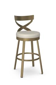 Buy Amisco Lincoln Swivel Bar Stool W Back Free Shipping Options with back support and an adjustable height.