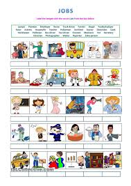 Jobs Labelling Activity Labeling Activities English Activities English Fun