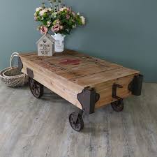 Before vi e wing my site please read over. Large Industrial Railway Cart Style Coffee Table