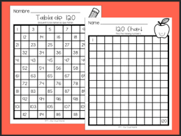 Find The Missing Numbers In 120 Chart Tabla De 120 Spanish And English