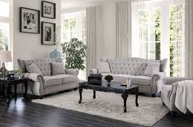 Love this living room with gray couches, jute rug and green chartreuse chairs. Furniture Of America Cm6572gy Ewloe Light Gray Living Room Set Free Delivery