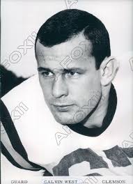 1960 Clemson Tigers Football Player Guard Calvin West Press Photo