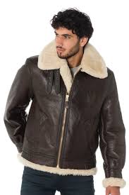 Veste bombardier homme en cuir de mouton retourné fermeture centrale par zip, deux poches sur le devant doublure col et bord cote en synthétique s'adapte à tous les styles. Blouson Homme Schott 257s Marron Cuir City Com