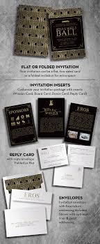 Art Deco Gala Invitation In 2020 Gala Invitation Event Invitation Design Charity Event Invitation