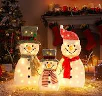Amazon.com: GENIMO 3-Piece 2D Outdoor Snowman Christmas ...