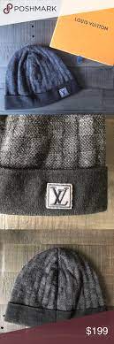 Louis Vuitton Petit Damier Beanie Hat In Graphite Louis Vuitton Accessories Louis Vuitton Women Accessories Hats