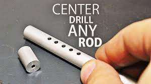 Then draw 3 perpendicular lines from the center of those lines. Simplest Way To Drill In The Center Of Any Rod Youtube