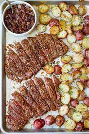 Sheet Pan Steak And Potatoes Sheet Pan Dinners Recipes Steak Dinner Recipes