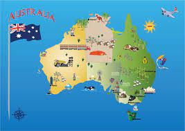 Go to the corresponding detailed continent map, e.g. Image Detail For Printable Maps Of Australia For Kids Cute766