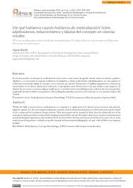 Esnifando vida romano aspas canción promocionada. Pdf What Are We Talking About When We Talk About Medicalization On Adjectivally Uses Reductionisms And Fallacies On The Concept In Social Sciences De Que Hablamos Cuando Hablamos De Medicalizacion Sobre Adjetivaciones Reduccionismos