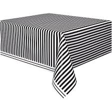 Black And White Striped Wrapping Paper Walmart Party Occasions Black And White Tablecloth Striped Table Plastic Table Covers