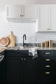 Dark bottom cabinets white upper cabinets. White Top Cabinets Black Bottom Cabinets Design Ideas