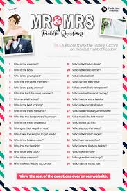 Garden claw to his head. Mr Mrs Paddle Questions Game Best 100 Paddle Questions In 2021 Anniversary Party Games 50th Wedding Anniversary Party Wedding Trivia