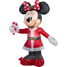 150+ million views on youtube. Gemmy Airblown Christmas Inflatables 5 Disney Minnie With Candy Cane Walmart Com Walmart Com