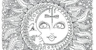 Hand drawn zentangle moon, su. Coloring Pages And Printable Sun Moon Moon Coloring Pages Coloring Pages Coloring Books