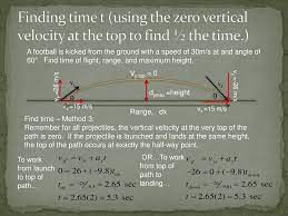 Split the projectiles motion into two vectors one vertical and one horizontal using the angle you have been given. Projectile Motion Physics Level Ppt Download