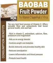 Dried Baobab Fruit Powder Is Rich In Antioxidants Especially Vitamin C It S High In Potassium And Baobab Benefits Fruit Benefits Best Fruits For Diabetics