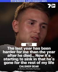 Calsher Dear joins Hamish McLachlan for an emotional episode of Unfiltered  tonight 💜 Watch after The Front Bar