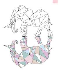 365 Days Of Devise Geometric Drawing Geometric Elephant Geometric Animals