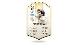 Maradona (born 30 october 2000) is an argentine footballer who plays as a right winger for british club liverpool. Fut Icons Spielerwerte Fifa 19 Ultimate Team Ea Sports