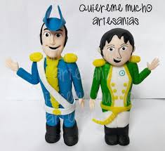 Tributo a san martín y belgrano. Decoracion Torta San Martin Y Belgrano Paka Paka Zamba Porcelana Fria Clay Figures Air Dry Clay Mario Characters