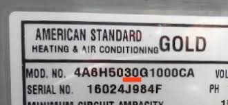 Air conditioner model number decoder. How Many Tons Is My American Standard Air Conditioner Or Heat Pump