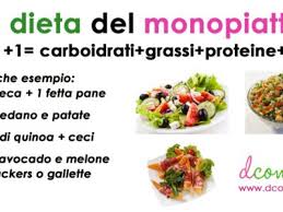 La Dieta Del Piatto Unico O Monopiatto