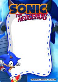 Free Sonic The Hedgehog Invitation Template Free Printable Birthday Invitations Sonic Birthday Sonic Birthday Parties