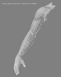 Arm Wireframe From The Front Polygon Modeling Wireframe 3d Modeling Tutorial