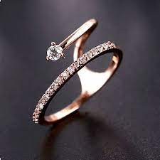2015 Summer New Special Rose Gold Zirconia Cocktail Ring 100247 34 99 Gold Ring Designs Vintage Gold Engagement Rings Jewelry