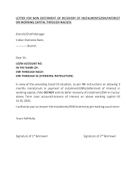 Letter to bank requesting for overdraft facility. Https Www Iob In Upload Cedocuments Formatfornondeferrment Pdf