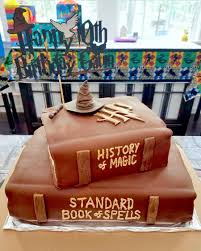 While i've seen many gorgeous takes on that concept, i've never seen any that i actually mistook for the real deal—until i stumbled on these! Harry Potter Books Cake Party Decor The Scrap Shoppe