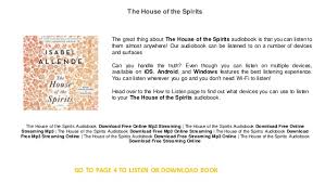 Html to open the book in your browser. The House Of The Spirits Free Books Read Books Online Free With