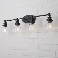 Soft Seeded Vanity Light 4 Light In 2020 Rustic Bathroom Lighting Farmhouse Vanity Lights Farmhouse Bathroom Light