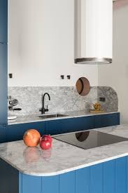 I am doing a bath vanity w decorative glass and stone tile as backsplash as well. Photo 3 Of 14 In A Compact Choppy Apartment In Barcelona Gets A Colorful Quirky Remodel Dwell