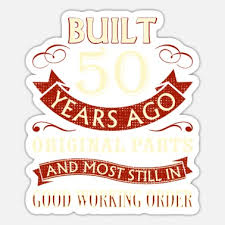 Grappige 50e Verjaardag Man Vrouw Fun Vintage 50 Jaar Sticker Spreadshirt