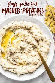 Fluffy Garlic Herb Mashed Potatoes Recipe Recipes Mashed Potato Recipes Garlic Herb Mashed Potatoes