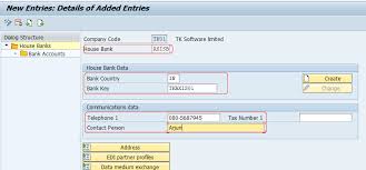 It is the detailed address information about the bank account with the account number. How To Define House Bank In Sap Account Id In Sap