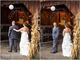 Bride Walks Up To Groom From Behind In First Look Photo By Steve Holmes Photography Farm Wedding Stonewall Farm England Wedding