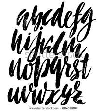 Hand Drawn Elegant Calligraphy Font Modern Brush Lettering Grunge Style Alphabet Vector Illustration How To Draw Hands Modern Fonts Hand Lettering Fonts