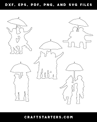 Svg offers a wide range of stroke properties. Kids With Umbrella Outline Patterns Dfx Eps Pdf Png And Svg Cut Files