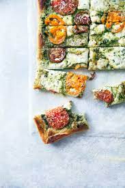 Heirloom Tomato Pesto Pan Pizza Broma Bakery Recipe Recipes Broma Bakery Food