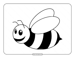 Download Easy Bee Coloring Page