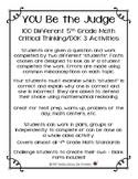 Terms in this set (28). You Be The Judge Worksheets Teaching Resources Tpt