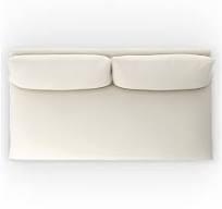 Cee Modern Classic White Upholstered Outdoor Armless Sofa