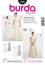 Burda 7090 Misses Formal Dress Evening Dress Patterns Wedding Dress Patterns Evening Dresses For Weddings