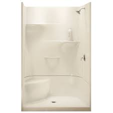 Maax Adesso White 34 In X 48 In 4 Piece Alcove Shower Kit With Left Hand Seat Shower Remodel Bathroom Remodel Small Shower Diy Bathroom Remodel