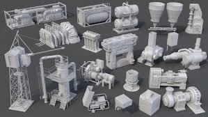 3d Model Factory Units 8 20 Pieces Cgtrader 3d Model The Unit Concept Art