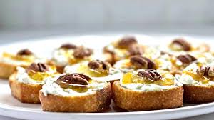 What types of heavy horderves are good. Goat Cheese Crostini Appetizer With Marmalade And Pecan Homemade Food Junkie